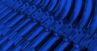 A close up of structural components.