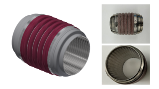 Several views of a low skin temperature bellow.